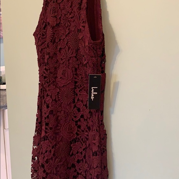 Love Poem Burgundy Lace Mini Dress - Picture 7 of 8